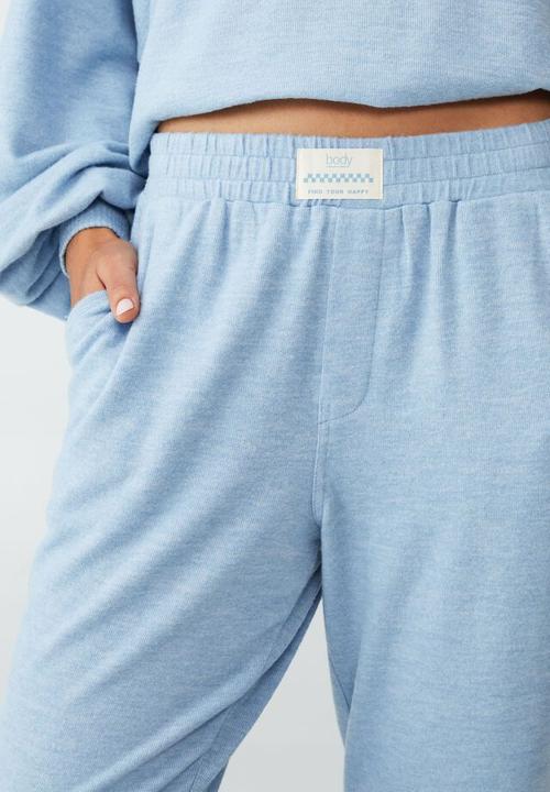 Cotton On - Super soft slim boxer pants - light sky marle