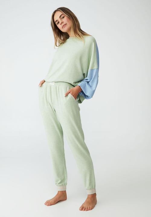 Cotton On - Super soft slim boxer pants - pastel green