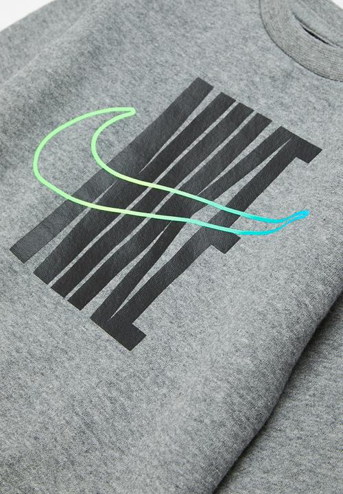 Nike - Nkb rise fleece taping crew set - grey & black