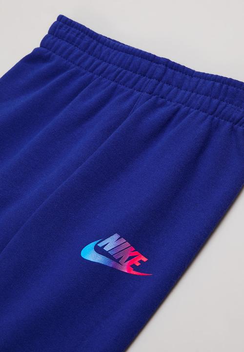 Nike - Nkb rise fleece taping crew set - blue & white