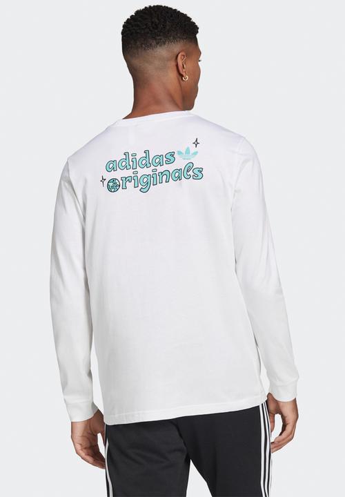 adidas Originals - R.Y.V. ALIEN GRAPHIC LONG SLEEVE TEE - white