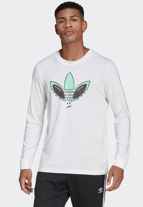 adidas Originals - R.Y.V. ALIEN GRAPHIC LONG SLEEVE TEE - white