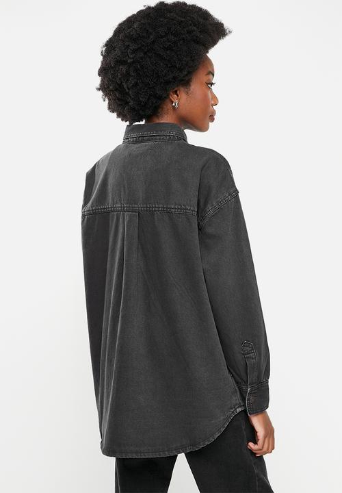 Cotton On - Denim shacket - washed black