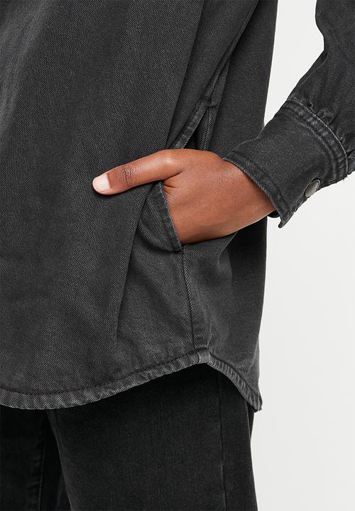 Cotton On - Denim shacket - washed black