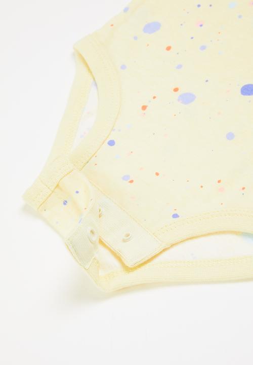 Nike - Nkg ls bodysuit pant set - yellow & pink