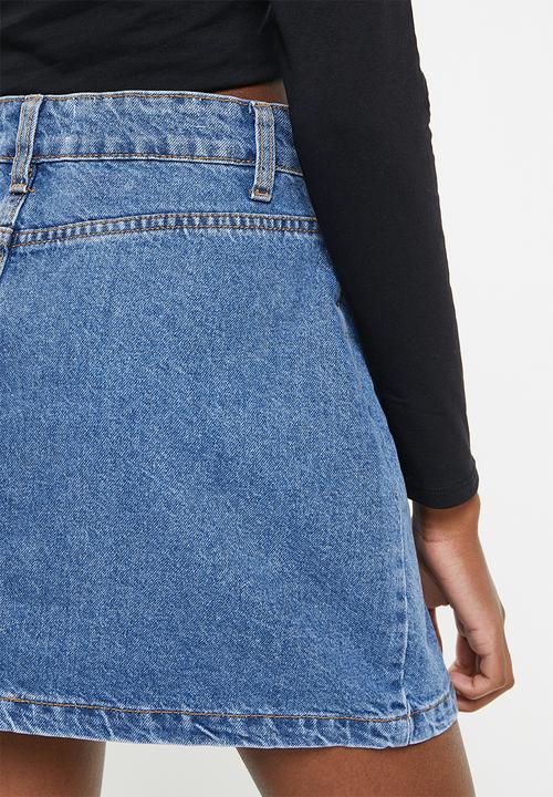 Cotton On - Denim mod mini skirt - offshore blue