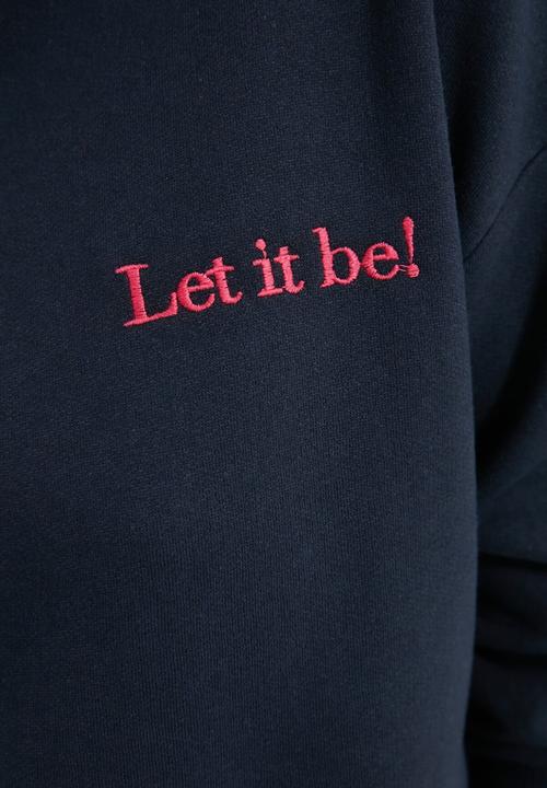Trendyol - Embroidery detail sweatshirt - navy