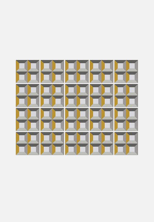 Robin Sprong - Castelli wall stickers - yellow