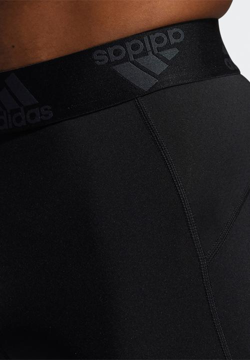 adidas Performance - TECHFIT 3-STRIPES SHORT TIGHTS - black