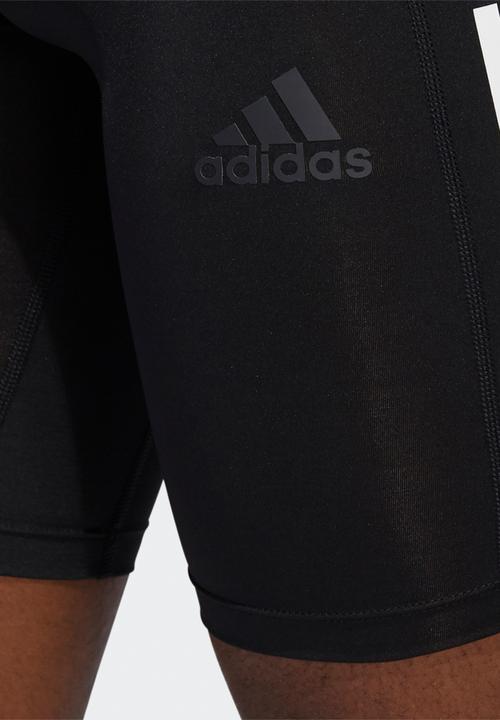 adidas Performance - TECHFIT 3-STRIPES SHORT TIGHTS - black