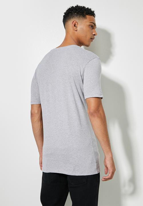Superbalist - Dean vee neck tee - grey melange