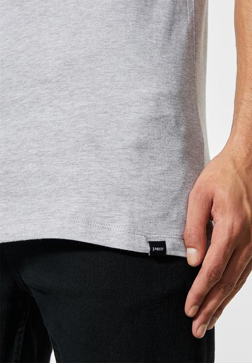 Superbalist - Dean vee neck tee - grey melange