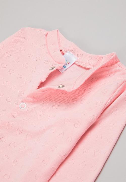 Pop Candy - Baby 2 pack sleepsuit - pink & white 