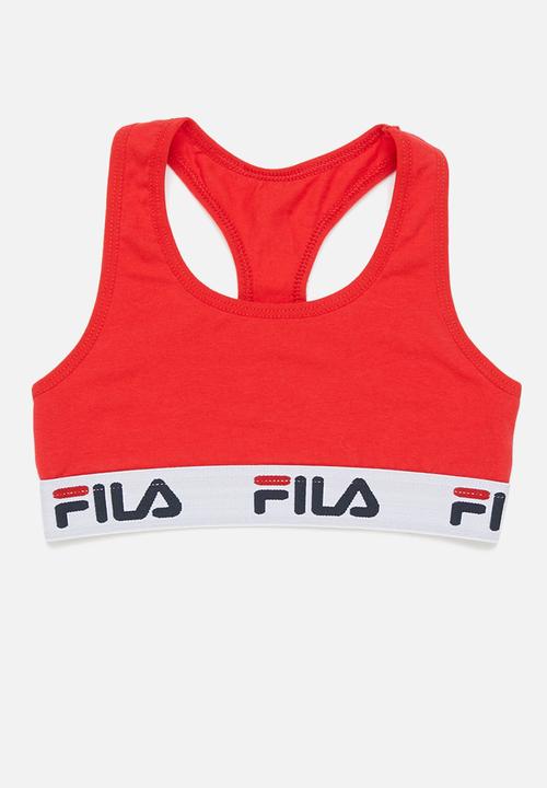 FILA - G2 (2 pk) bra - chinese red grey melange