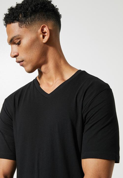 Superbalist - 2-pack dean vee neck tee - black