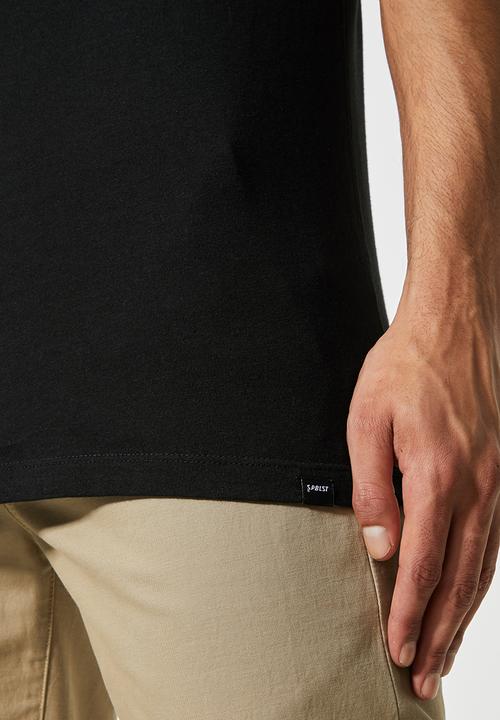 Superbalist - 2-pack dean vee neck tee - black
