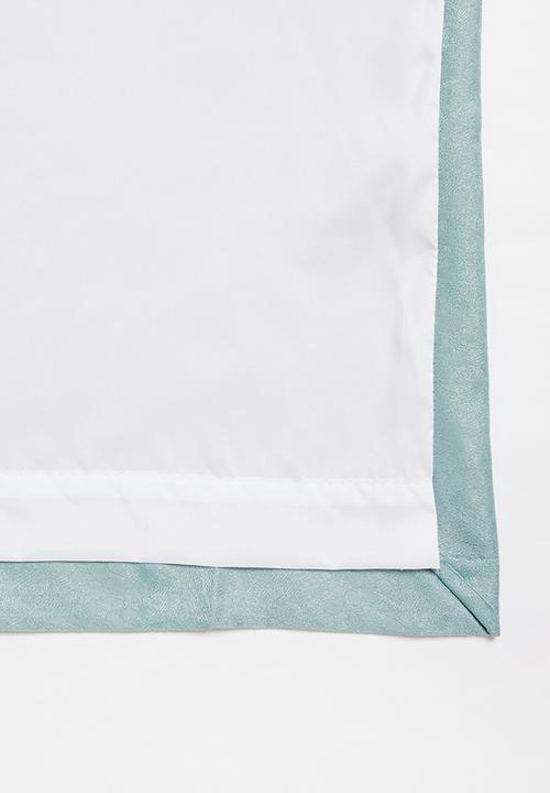 Sixth Floor - Eyelet lined woven jacquard curtain - provencial blue