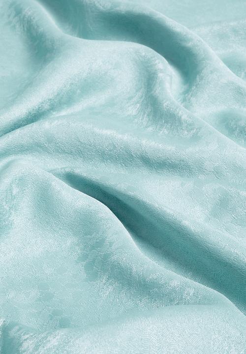 Sixth Floor - Eyelet lined woven jacquard curtain - provencial blue
