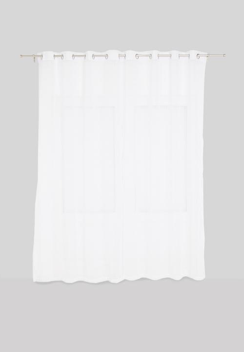 Sixth Floor - Eyelet striped frosted voile - white