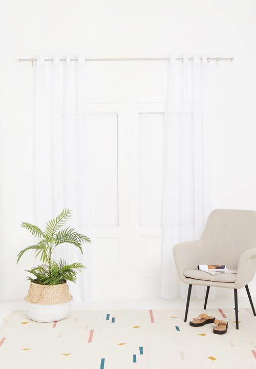 Sixth Floor - Eyelet striped frosted voile - white
