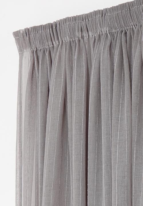 Sixth Floor - Taped striped frosted voile - light grey
