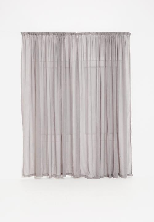 Sixth Floor - Taped striped frosted voile - light grey