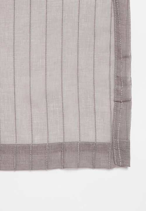 Sixth Floor - Taped striped frosted voile - light grey