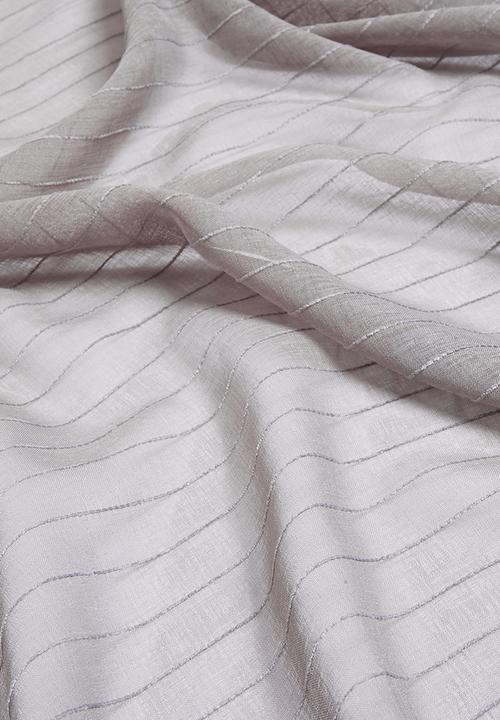 Sixth Floor - Taped striped frosted voile - light grey