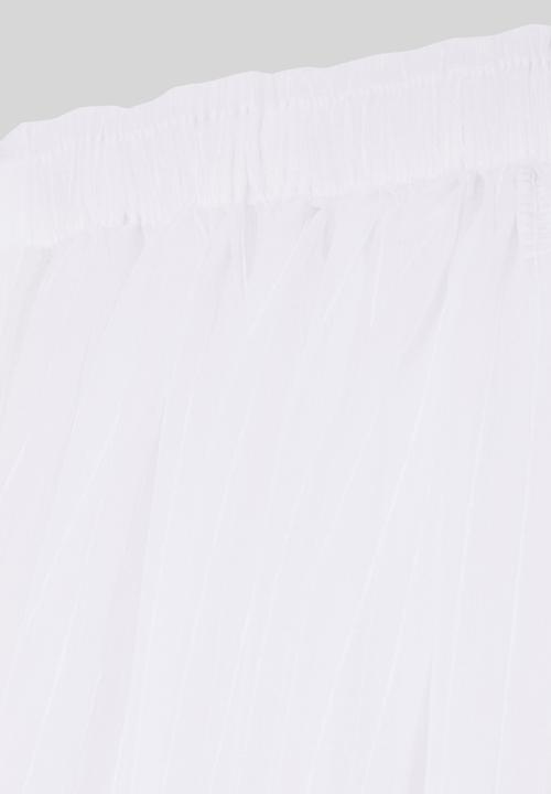 Sixth Floor - Taped striped frosted voile - white