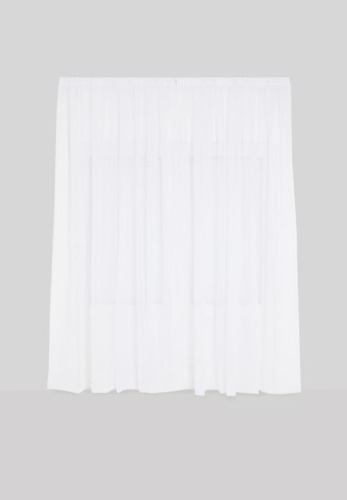 Sixth Floor - Taped striped frosted voile - white