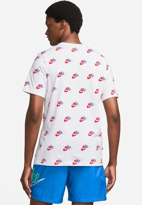 Nike - NSW All Over Print Reverse T-shirt- white