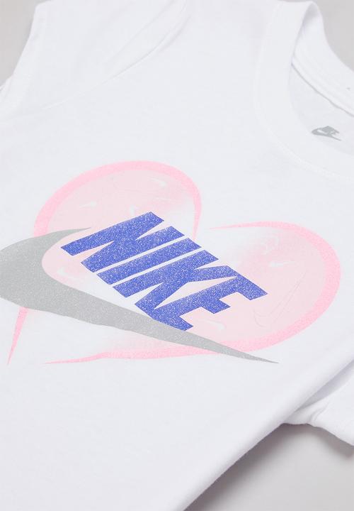 Nike - Nike girls seasonal heart tee - white