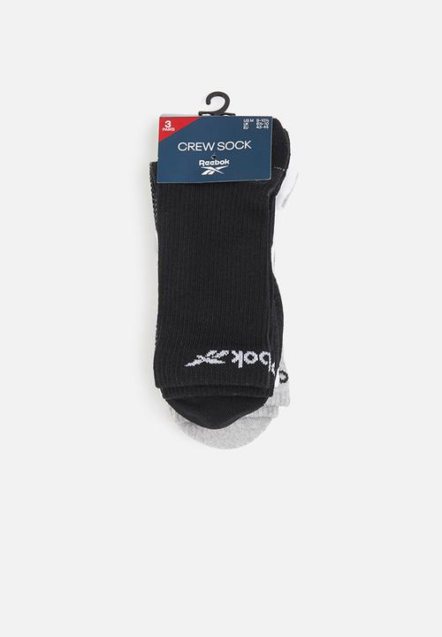 Reebok - Active Foundation Mid-Crew Socks 3 Pack  - multi 