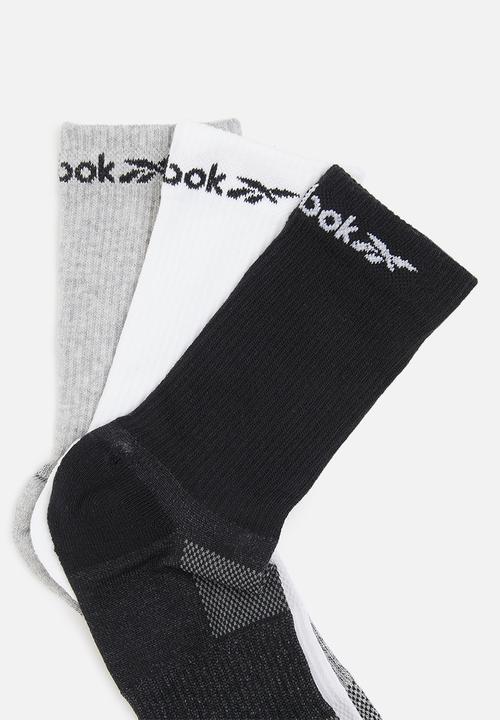 Reebok - Active Foundation Mid-Crew Socks 3 Pack  - multi 