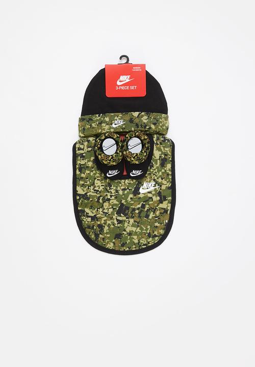 Nike - Nhb digi camo boys hat/bib/bt - black & khaki 