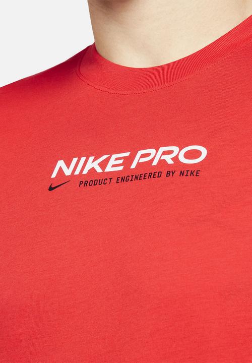 Nike - Nike Pro Dri Fit Short Sleeve T-shirt - Red