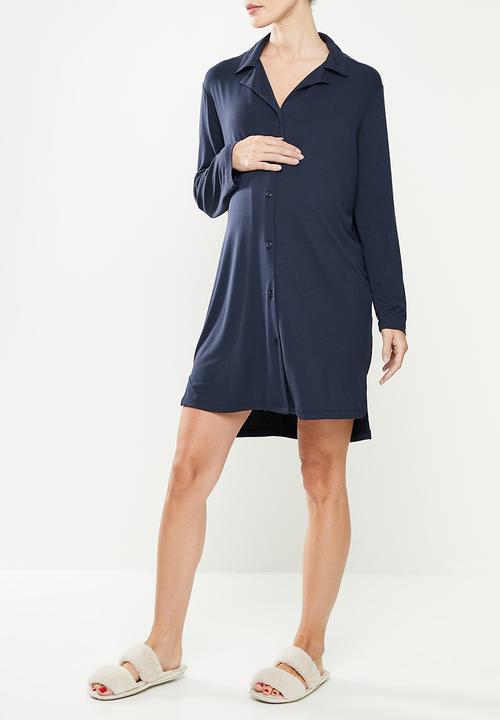 Superbalist - Maternity recovery night shirt - navy