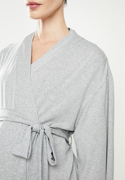 Superbalist - Maternity recovery night gown - grey melange