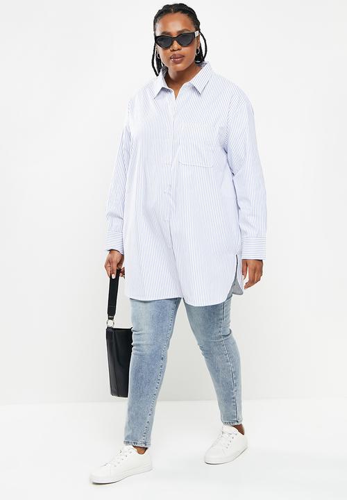 MANGO - Plus shirt oxford - medium blue