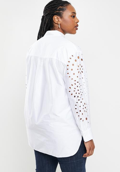 MANGO - Plus shirt trock - white