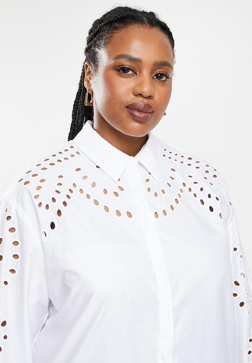 MANGO - Plus shirt trock - white