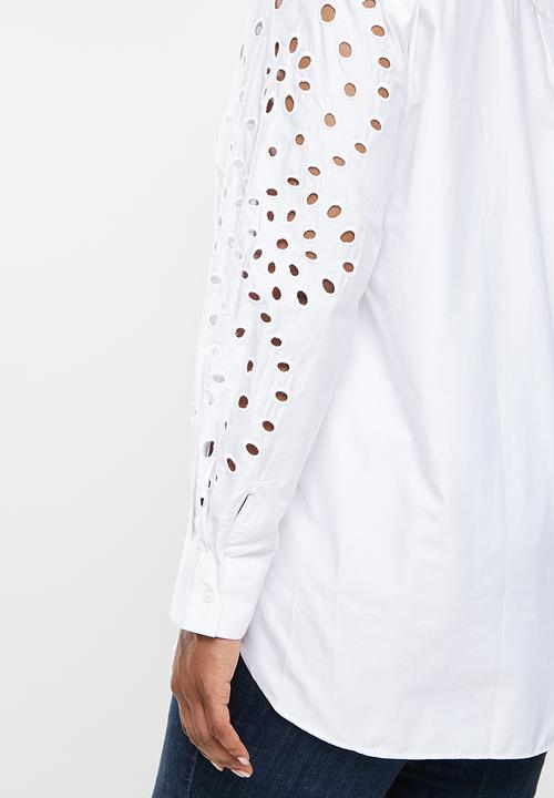 MANGO - Plus shirt trock - white