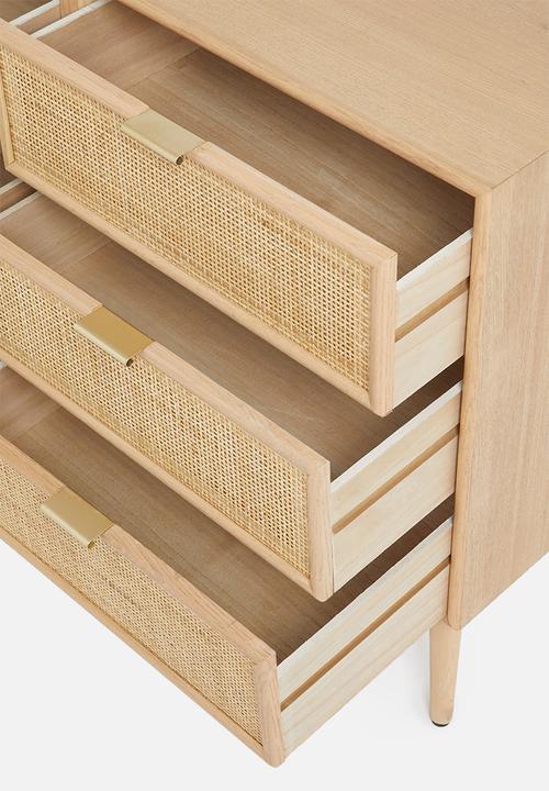 Sixth Floor - Rattan 6 drawer - natural
