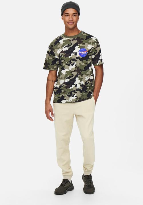 Only & Sons - Nasa rlx short sleeve tee - olive night 
