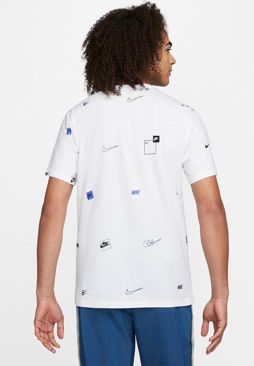 Nike - NSW 12Mo Logo AOP T-shirt- white