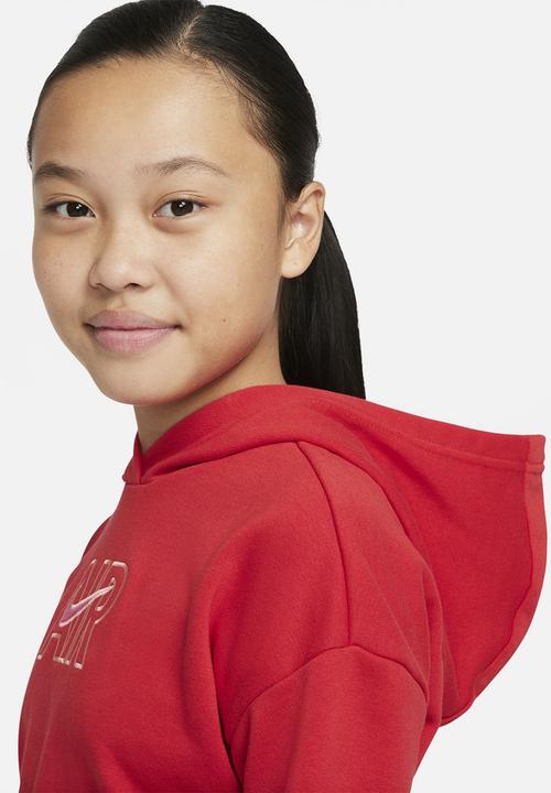 Nike - G nsw air ft crop hoodie - red