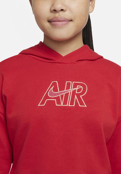 Nike - G nsw air ft crop hoodie - red