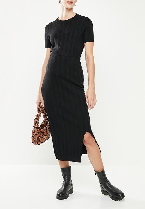 Cotton On - Maternity friendly foxy midi skirt - black