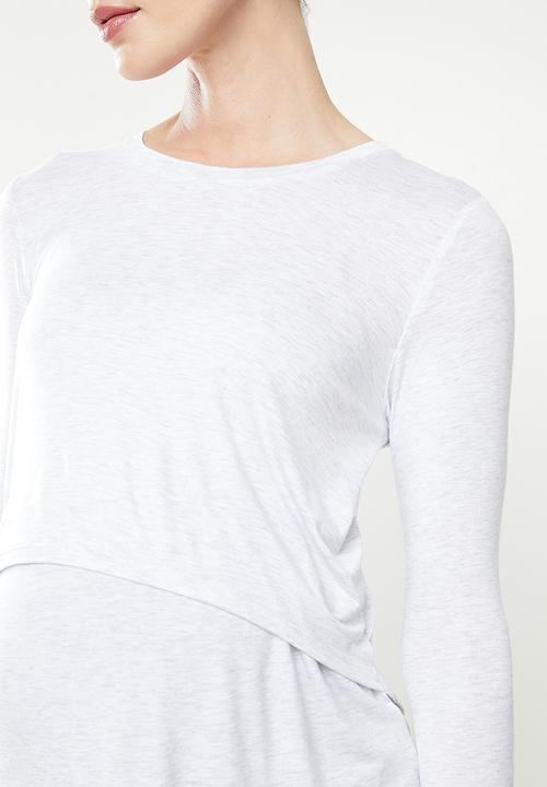 Cotton On - Maternity 2 in 1 long sleeve top - silver marle