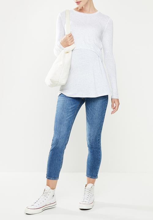 Cotton On - Maternity 2 in 1 long sleeve top - silver marle